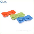 Plastic Funky Bone Shaped Dog Pet Feeding Bowl Water Bowl of 3 Cool Colours